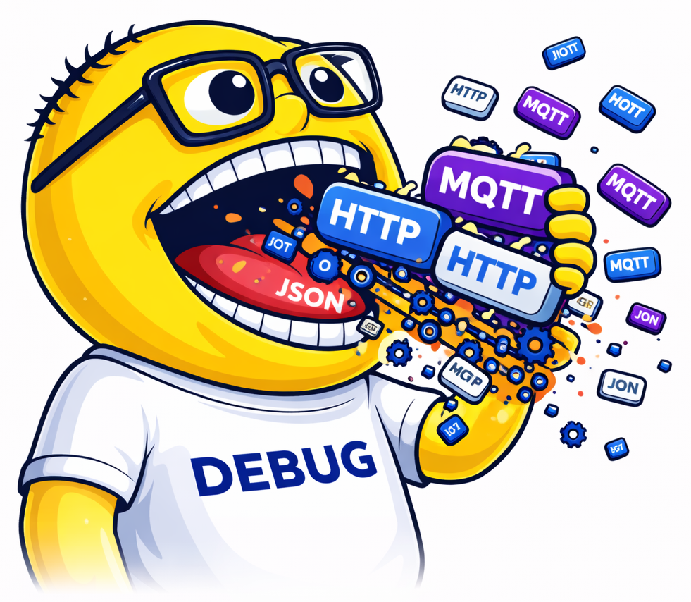 xPaku IoT debug tool mascot